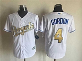 Majestic Kansas City Royals #4 Alex Gordon White 2015 World Series Champions Gold Program Stitched MLB Jersey,baseball caps,new era cap wholesale,wholesale hats